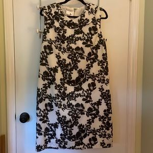 Vintage floral rounded collar sleeveless shift dress